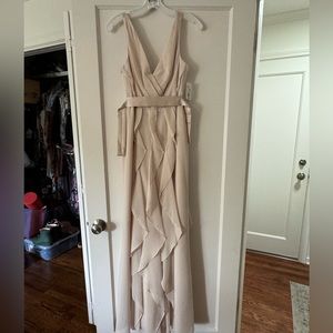 White by Vera Wang, Bridesmaid Dress, size 2, champagne/nude color,